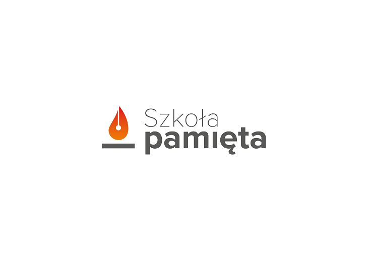 Szkoła pamięta  - napis na białym tle