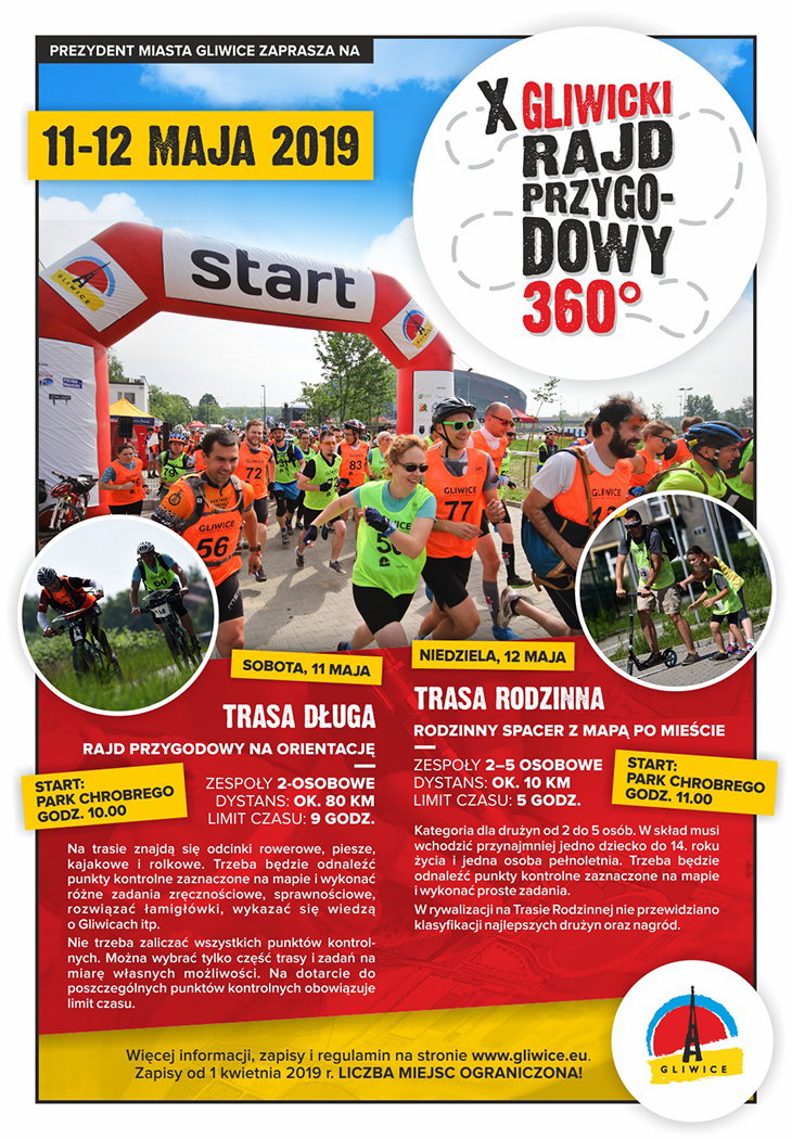 Plakat zapraszający do udziału w biegu ulicznym