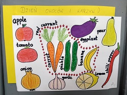 plakat z owocami