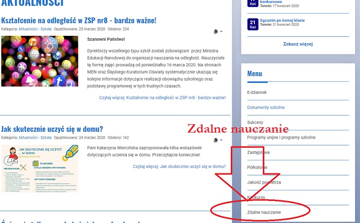 strona szkoły