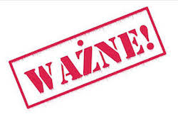 napis "ważne"
