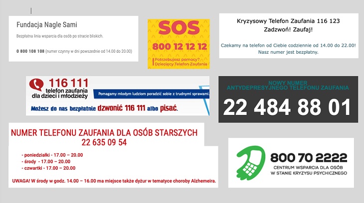 ważne telefony