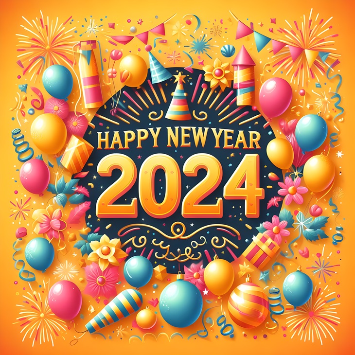 Nowy rok 2024 informacja litery
