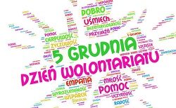 Napisy kolorowe o wolontariacie