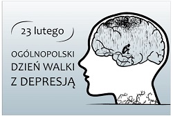 Grafika - ludzka głowa Dzień Walki z Depresja.