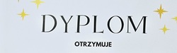 Dyplom wycinek z napisem