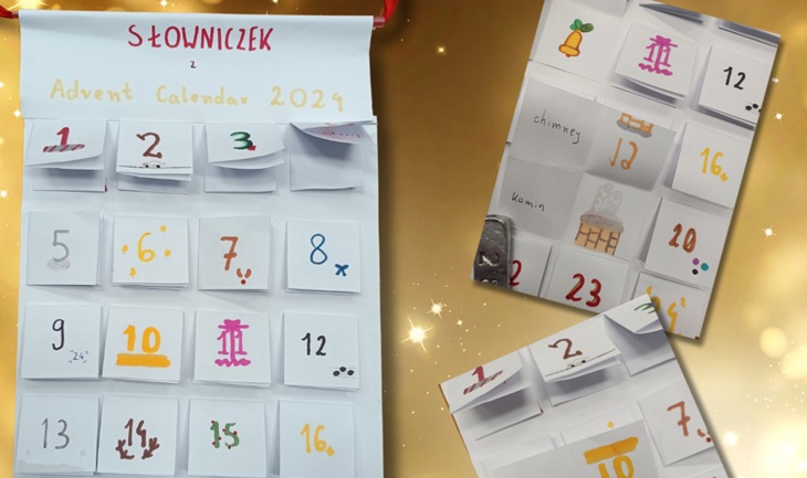 kalendarz adwentowy z okienkami, praca konkursowa