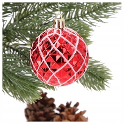 bombka czerwona i choinka