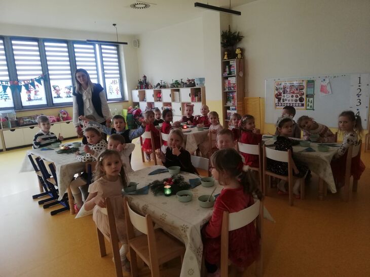 Śnieżynki podczas Wigilii