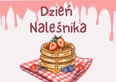 grafika z motywem naleśnika. Napis dzień naleśnika