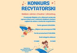 Plakat konkursu recytatorskiego