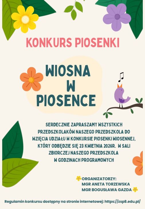 Plakat konkursu piosenki